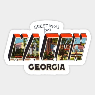 Greetings from Macon Georgia Sticker